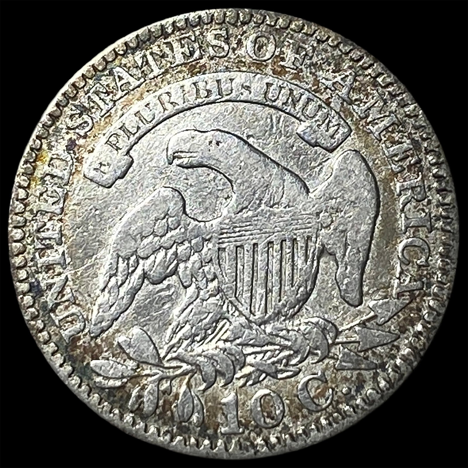 1828 Silver Capped Bust Dime NICELY CIRCULATED - 2