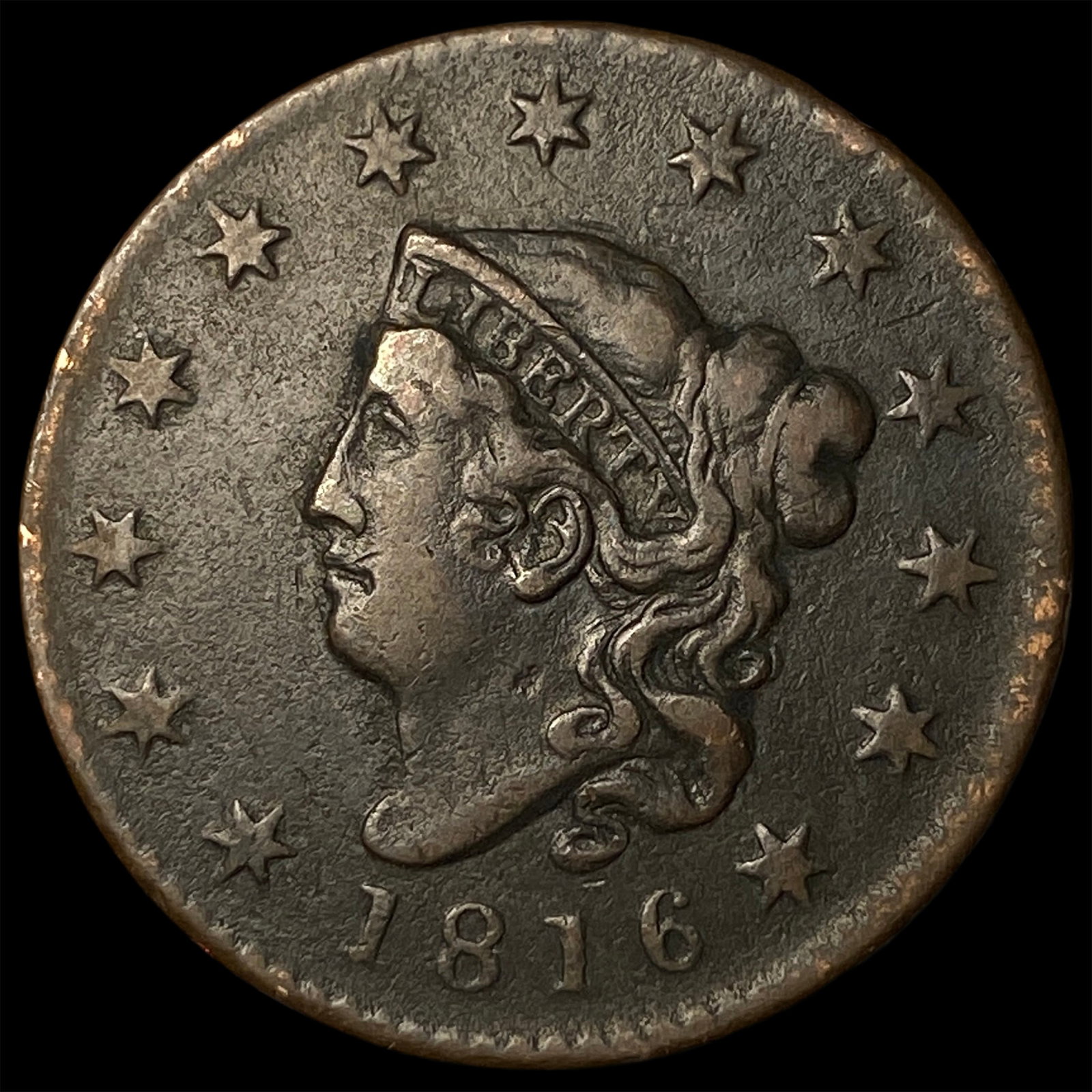 1816 Coronet Head Large Cent LIGHTLY CIRCULATED (1 of 2)