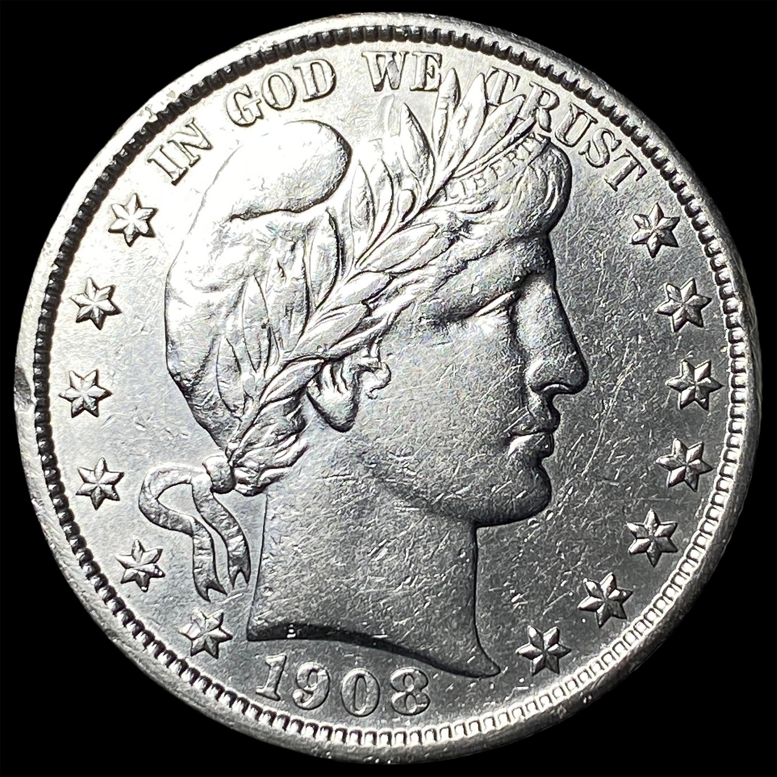1908 Barber Half Dollar UNCIRCULATED: 1908 Barber Half Dollar UNCIRCULATED