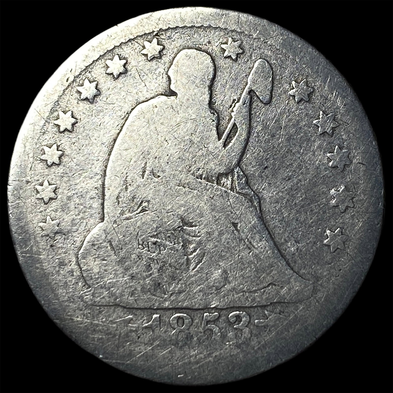 1853-O Seated Liberty Quarter NICELY CIRCULATED: 1853-O Seated Liberty Quarter NICELY CIRCULATED