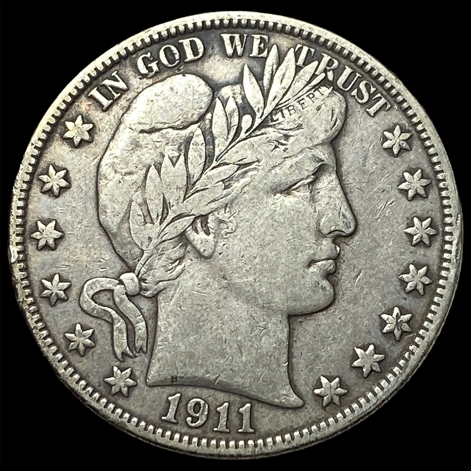 1911-S Silver Barber Half Dollar NEARLY UNCIRCULATED: 1911-S Silver Barber Half Dollar NEARLY UNCIRCULATED