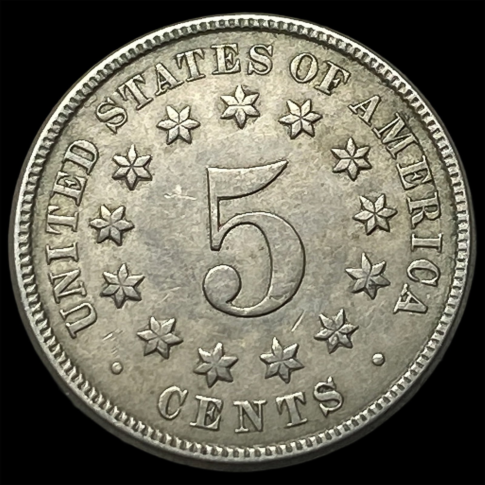 1870 Shield Nickel CLOSELY UNCIRCULATED - 2