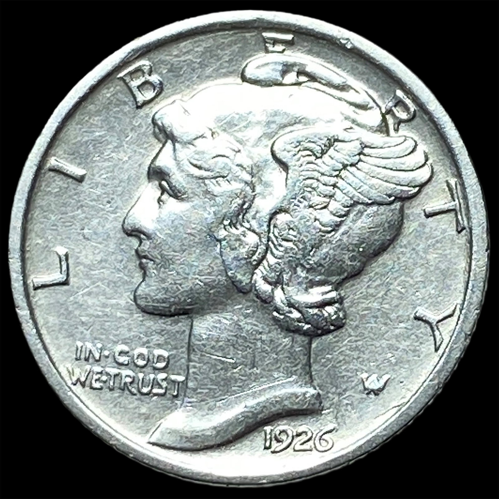 1926-D Silver Mercury Dime CLOSELY UNCIRCULATED: 1926-D Silver Mercury Dime CLOSELY UNCIRCULATED
