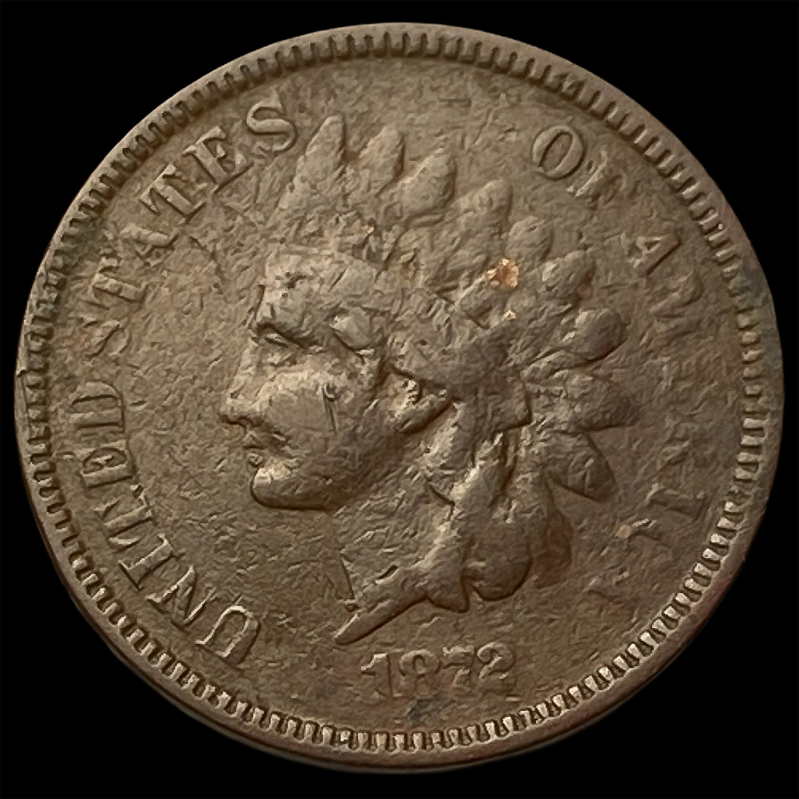 1872 Indian Head Cent NICELY CIRCULATED: 1872 Indian Head Cent NICELY CIRCULATED