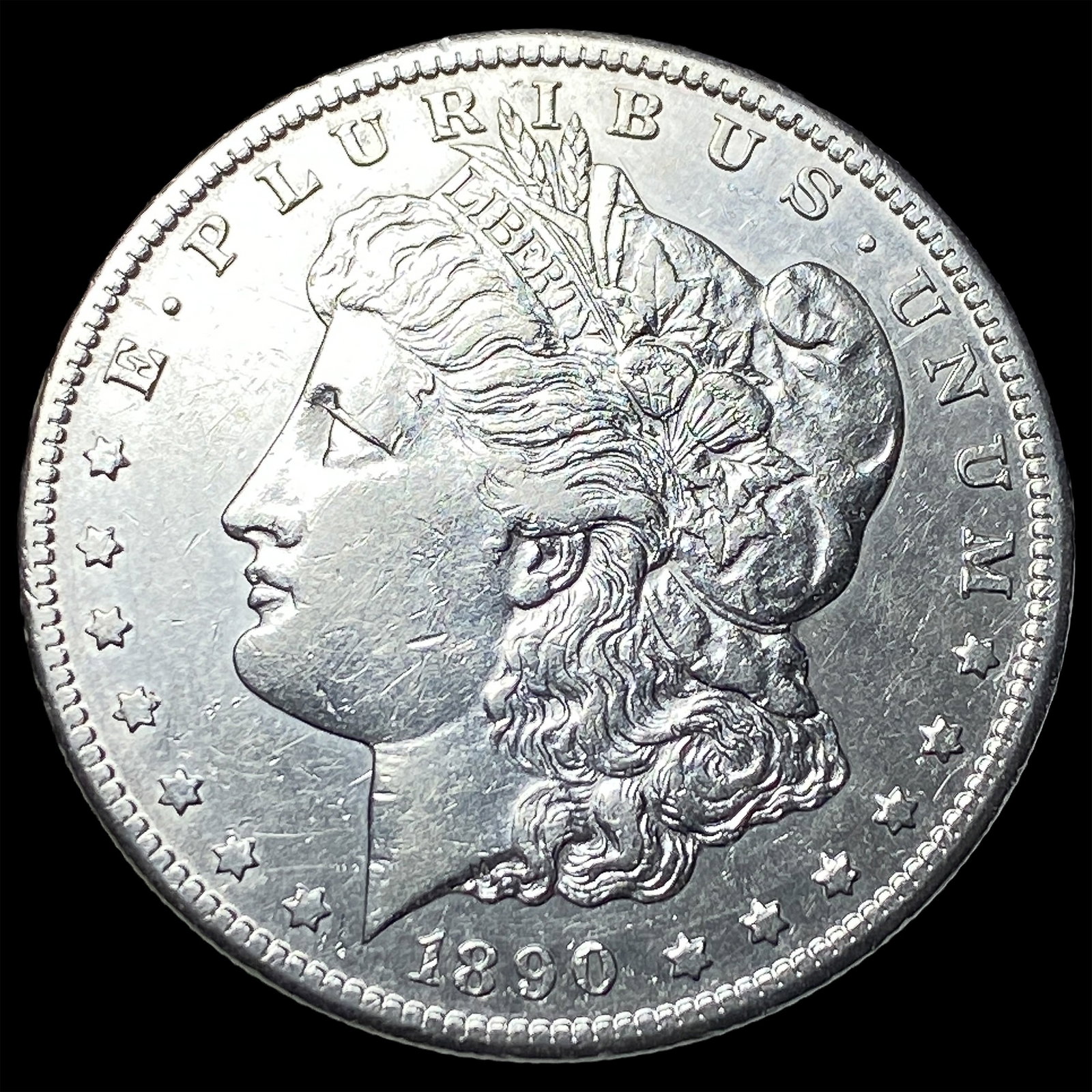 1890-CC Silver Morgan Dollar CLOSELY UNCIRCULATED: 1890-CC Silver Morgan Dollar CLOSELY UNCIRCULATED