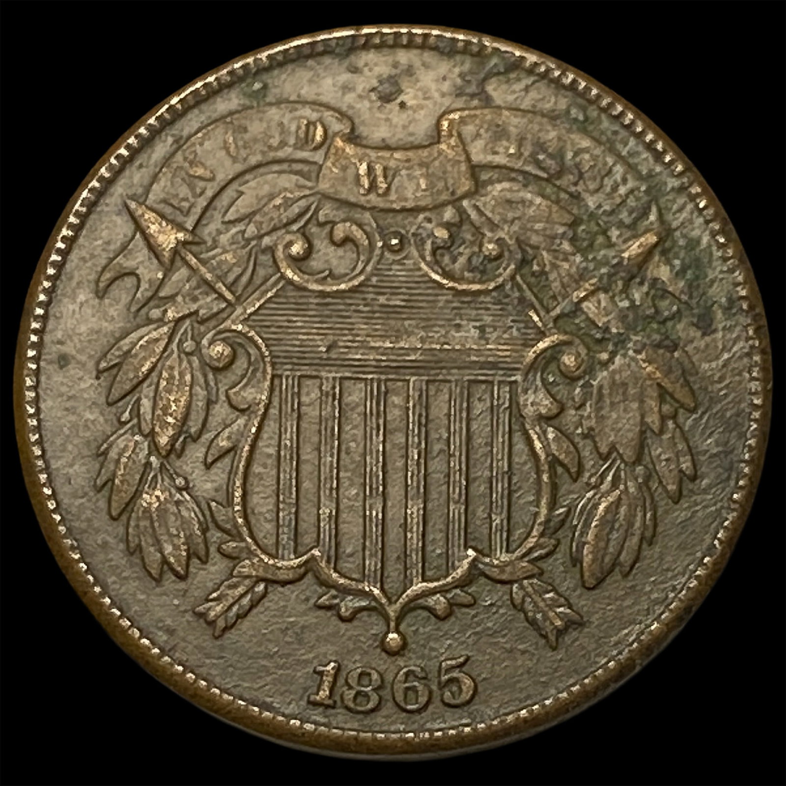 1865 Two-Cent Piece CLOSELY UNCIRCULATED: 1865 Two-Cent Piece CLOSELY UNCIRCULATED
