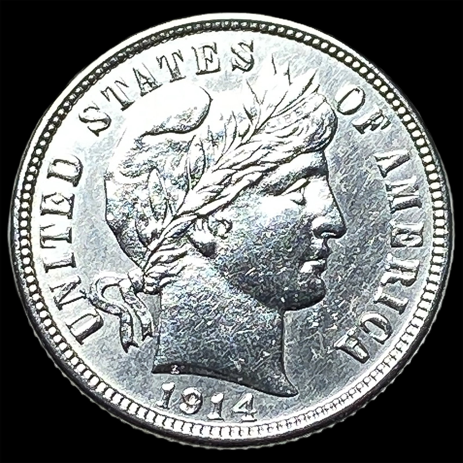 1914-D Silver Barber Dime UNCIRCULATED: 1914-D Silver Barber Dime UNCIRCULATED