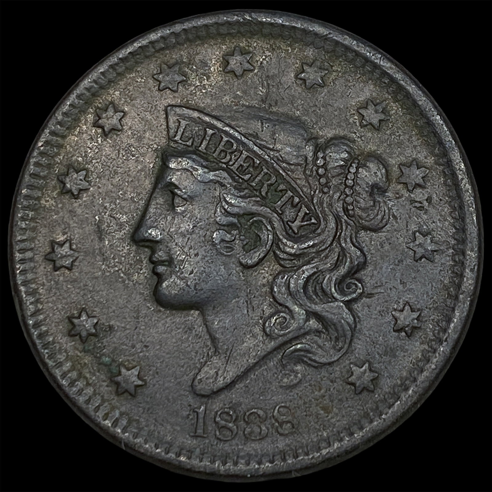 1838 Braided Hair Large Cent CLOSELY UNCIRCULATED: 1838 Braided Hair Large Cent CLOSELY UNCIRCULATED