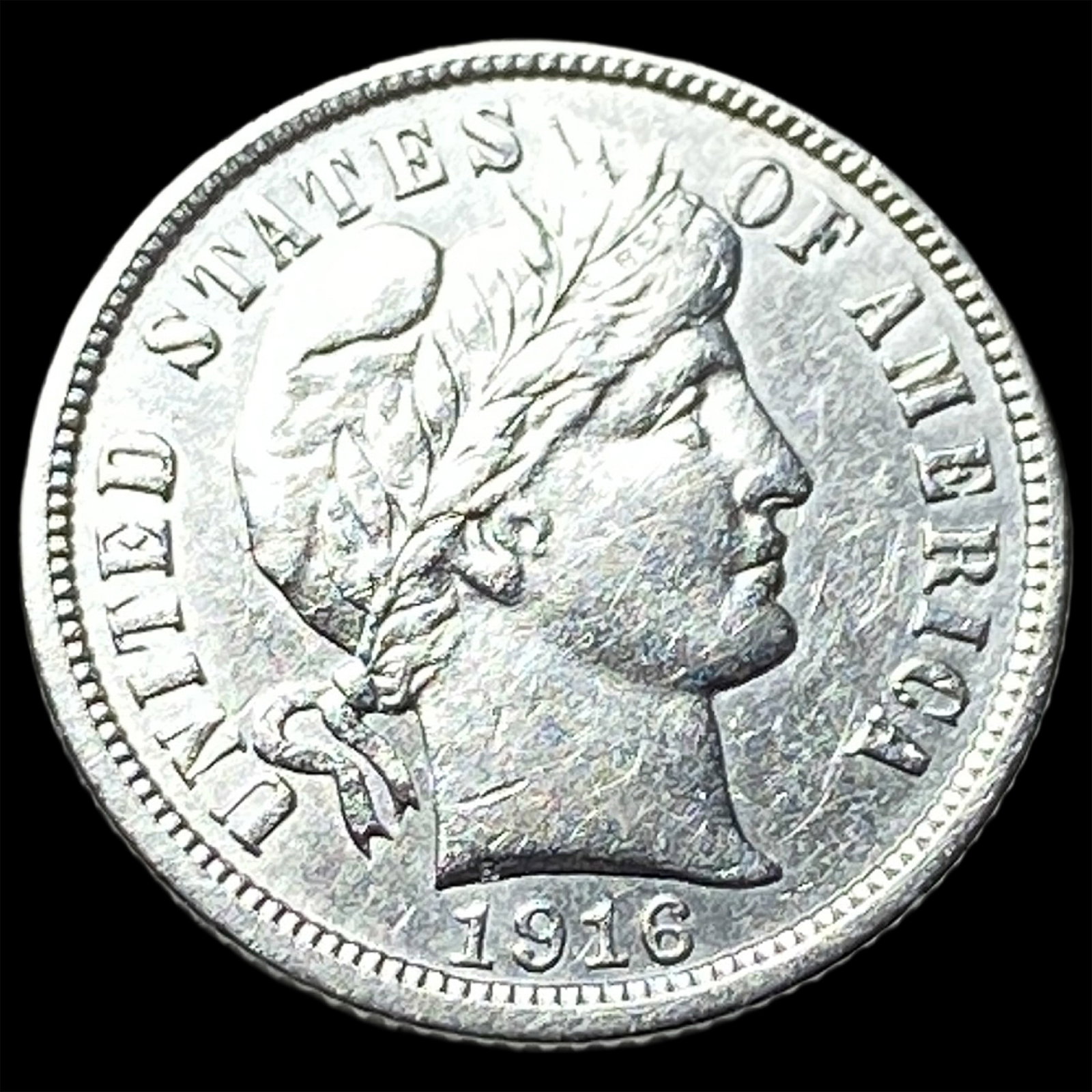 1916 Silver Barber Dime CLOSELY UNCIRCULATED: 1916 Silver Barber Dime CLOSELY UNCIRCULATED