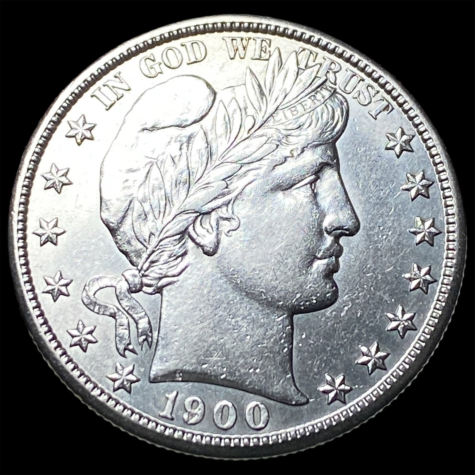 1900-S Silver Barber Half Dollar CLOSELY UNCIRCULATED (1 of 2)