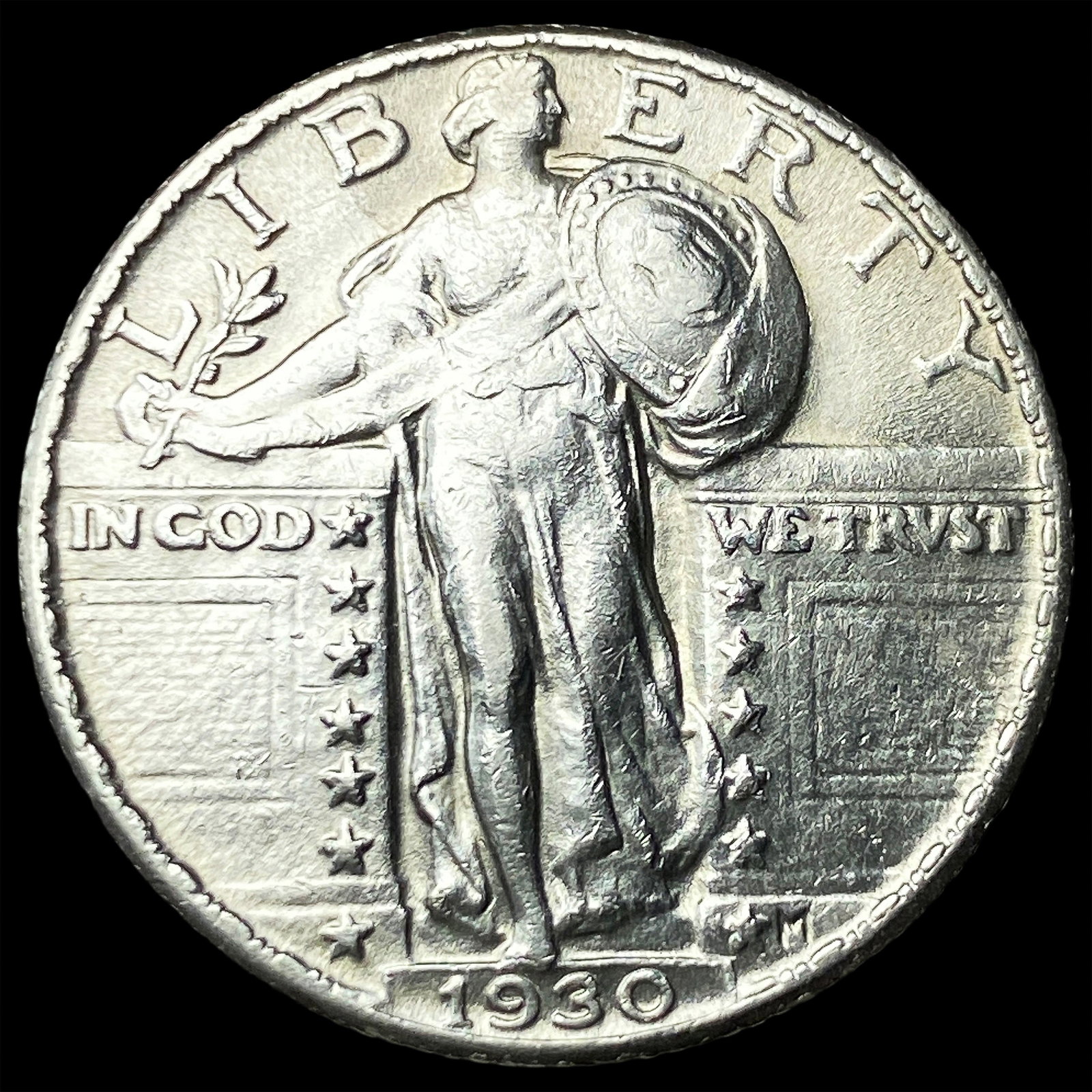 1930 Standing Liberty Quarter CLOSELY UNCIRCULATED: 1930 Standing Liberty Quarter CLOSELY UNCIRCULATED