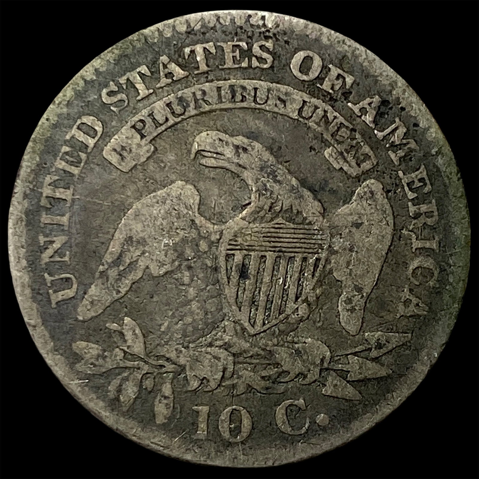 1823 Capped Bust Dime NICELY CIRCULATED - 2