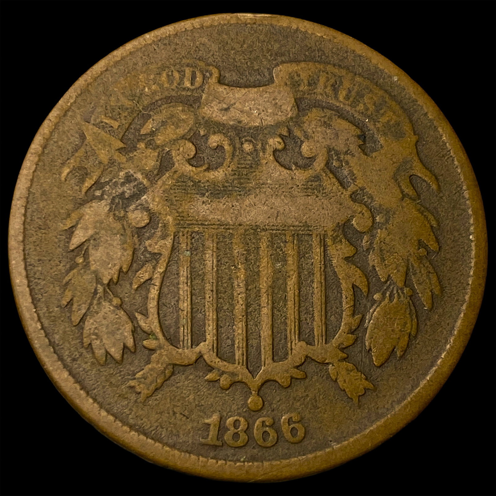 1866 Shield Nickel NICELY CIRCULATED: 1866 Shield Nickel NICELY CIRCULATED