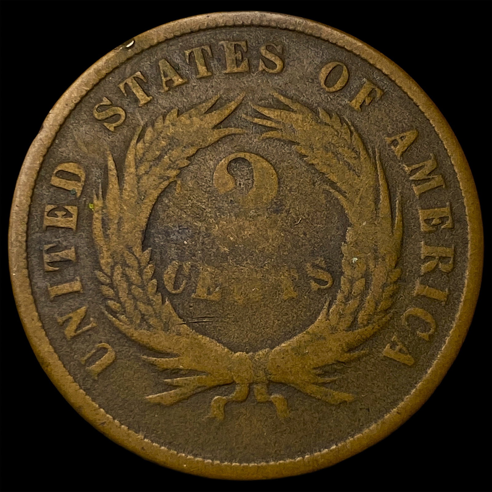 1866 TWO cent piece NICELY CIRCULATED - 2