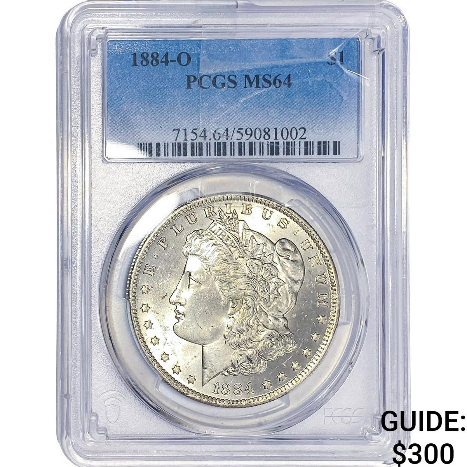 1884-O Morgan Silver Dollar PCGS MS64: 1884-O Morgan Silver Dollar PCGS MS64