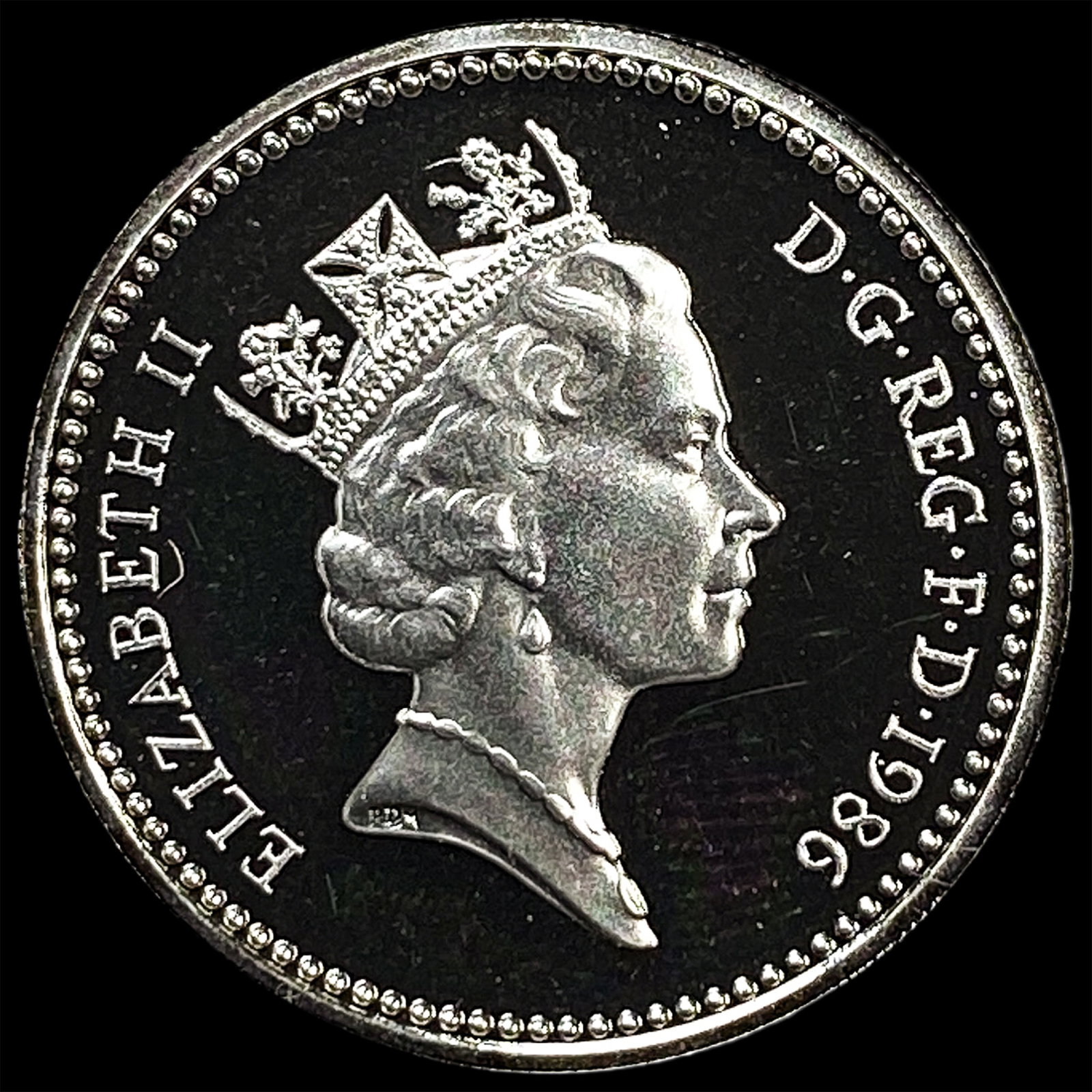 1986 Great Britain Silver 1 Pound Proof: 1986 Great Britain Silver 1 Pound Proof