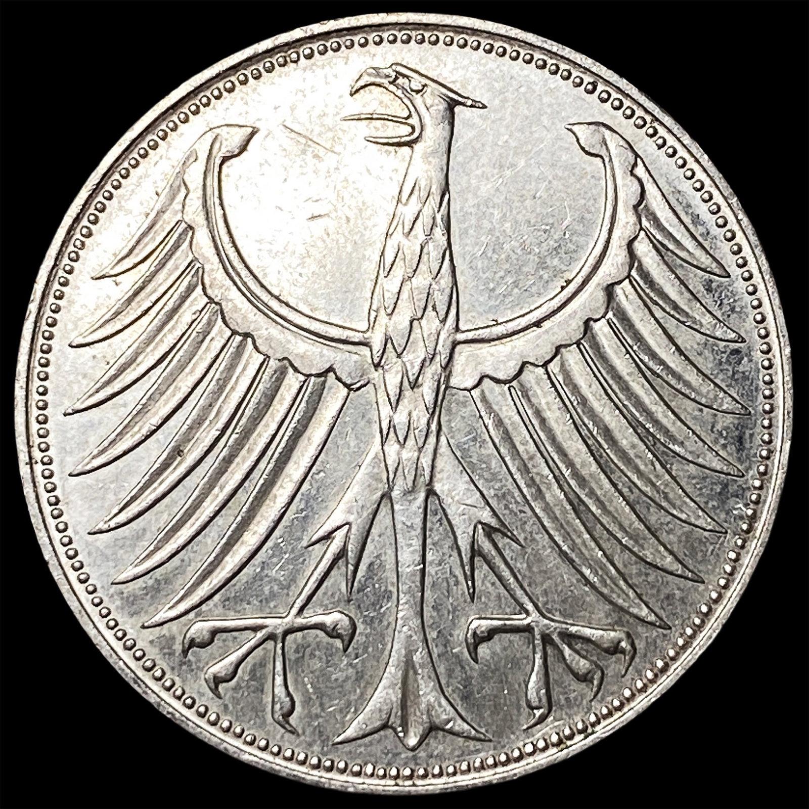 1969D Germany Silver 5 Mark: 1969D Germany Silver 5 Mark
