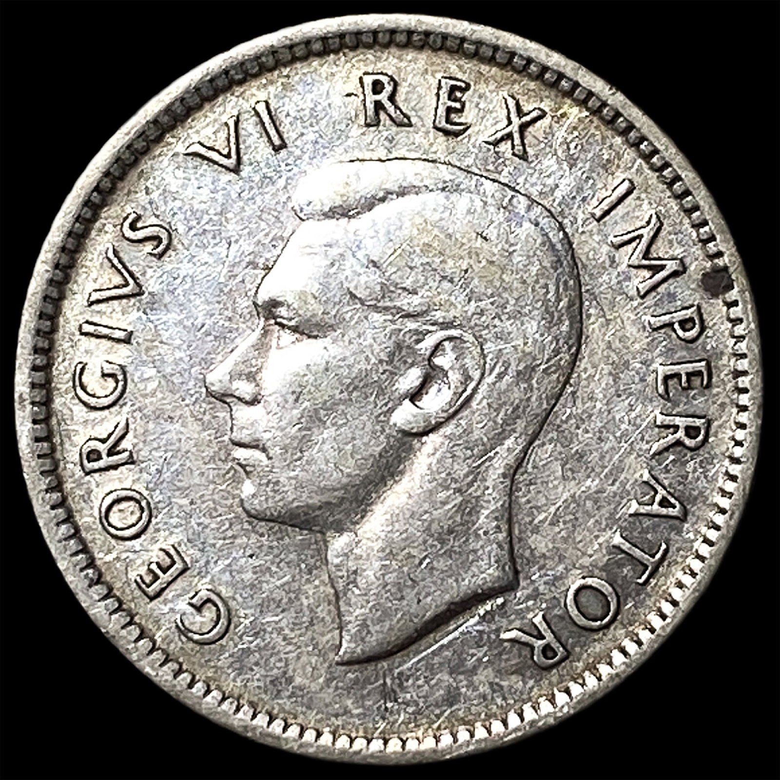 1937 South Africa Geroge VI Silver 6 Pence: 1937 South Africa Geroge VI Silver 6 Pence