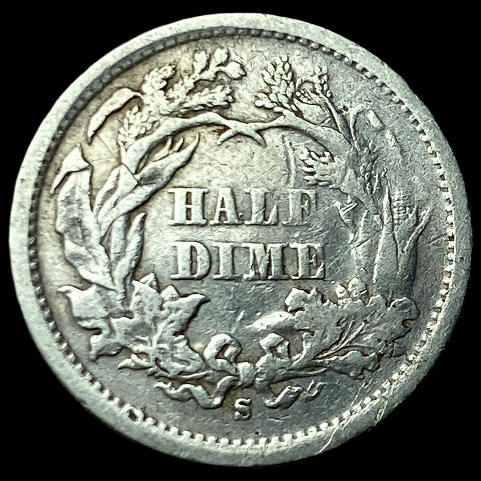 1872-S Silver Half Dime LIGHTLY CIRCULATED - 2