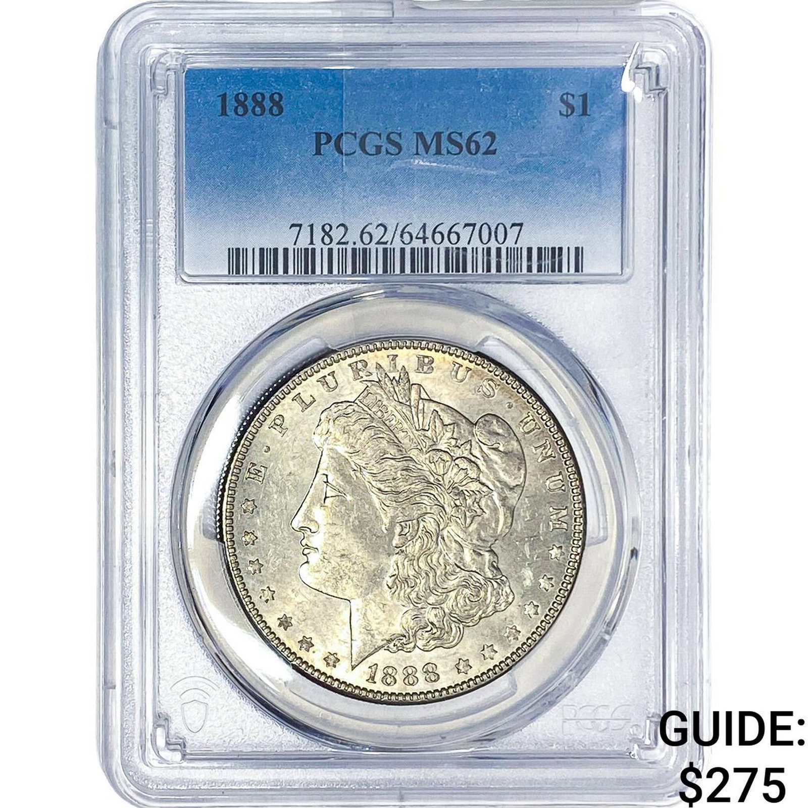 1888 Morgan Silver Dollar PCGS MS62: 1888 Morgan Silver Dollar PCGS MS62