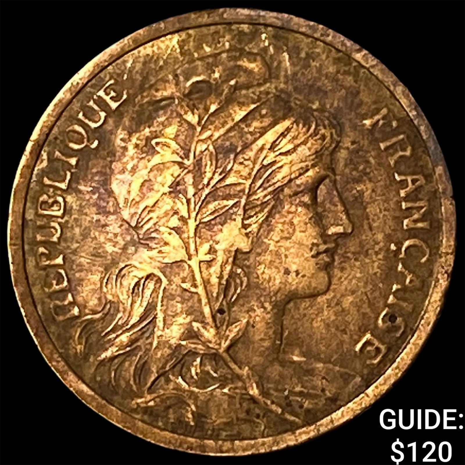 1901 France Bronze 1 Centime: 1901 France Bronze 1 Centime