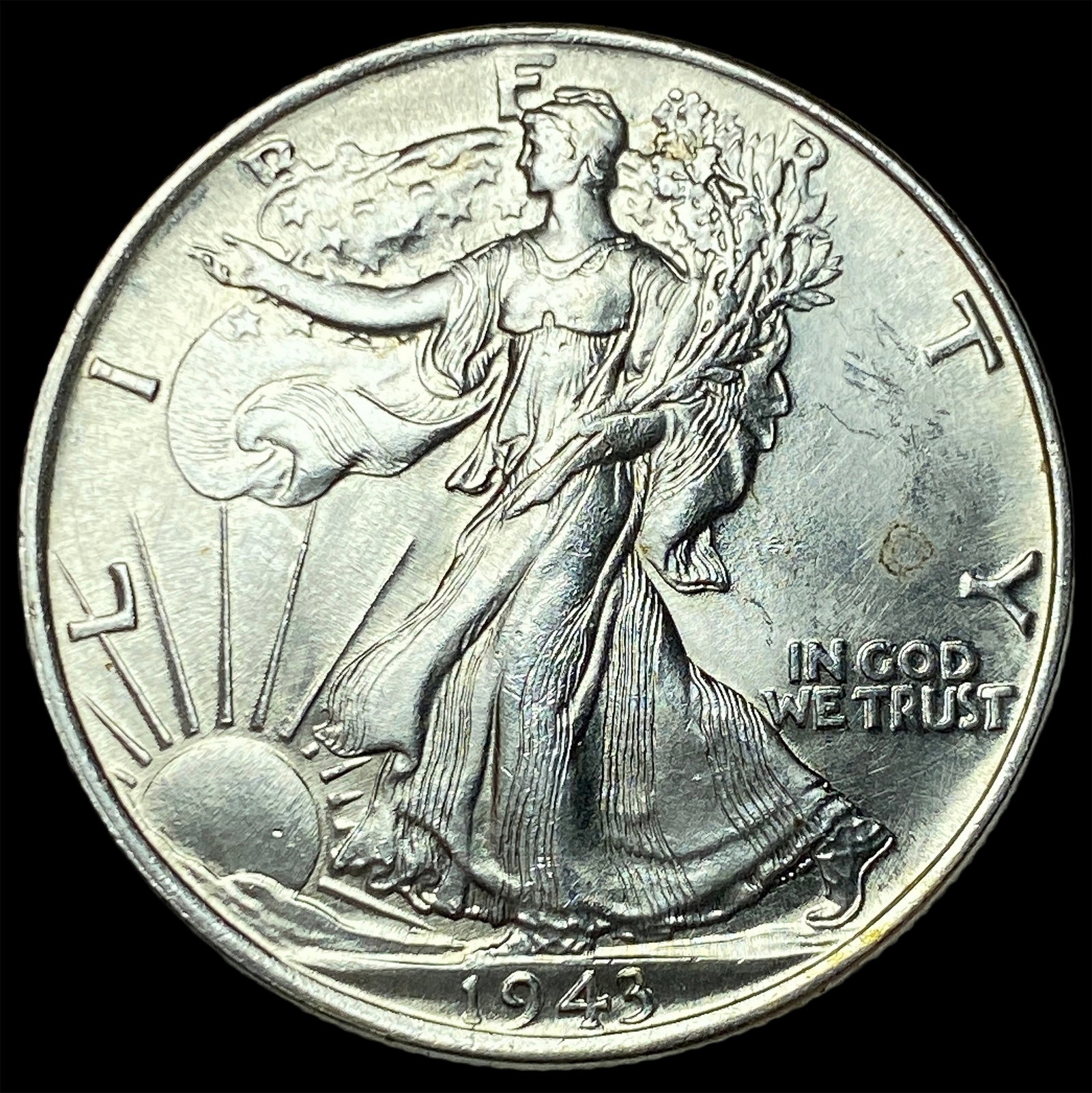 1943-S Silver Walking Liberty Half Dollar GEM BU: 1943-S Silver Walking Liberty Half Dollar GEM BU