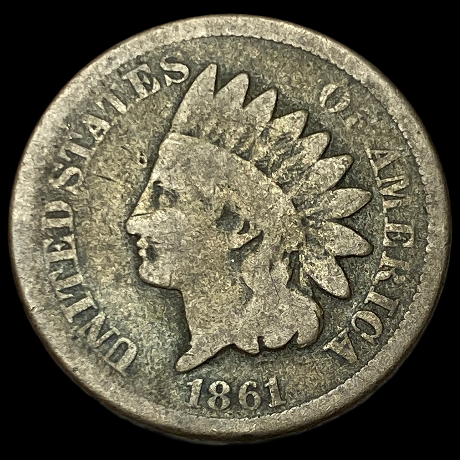 1861 Indian Head Cent NICELY CIRCULATED: 1861 Indian Head Cent NICELY CIRCULATED