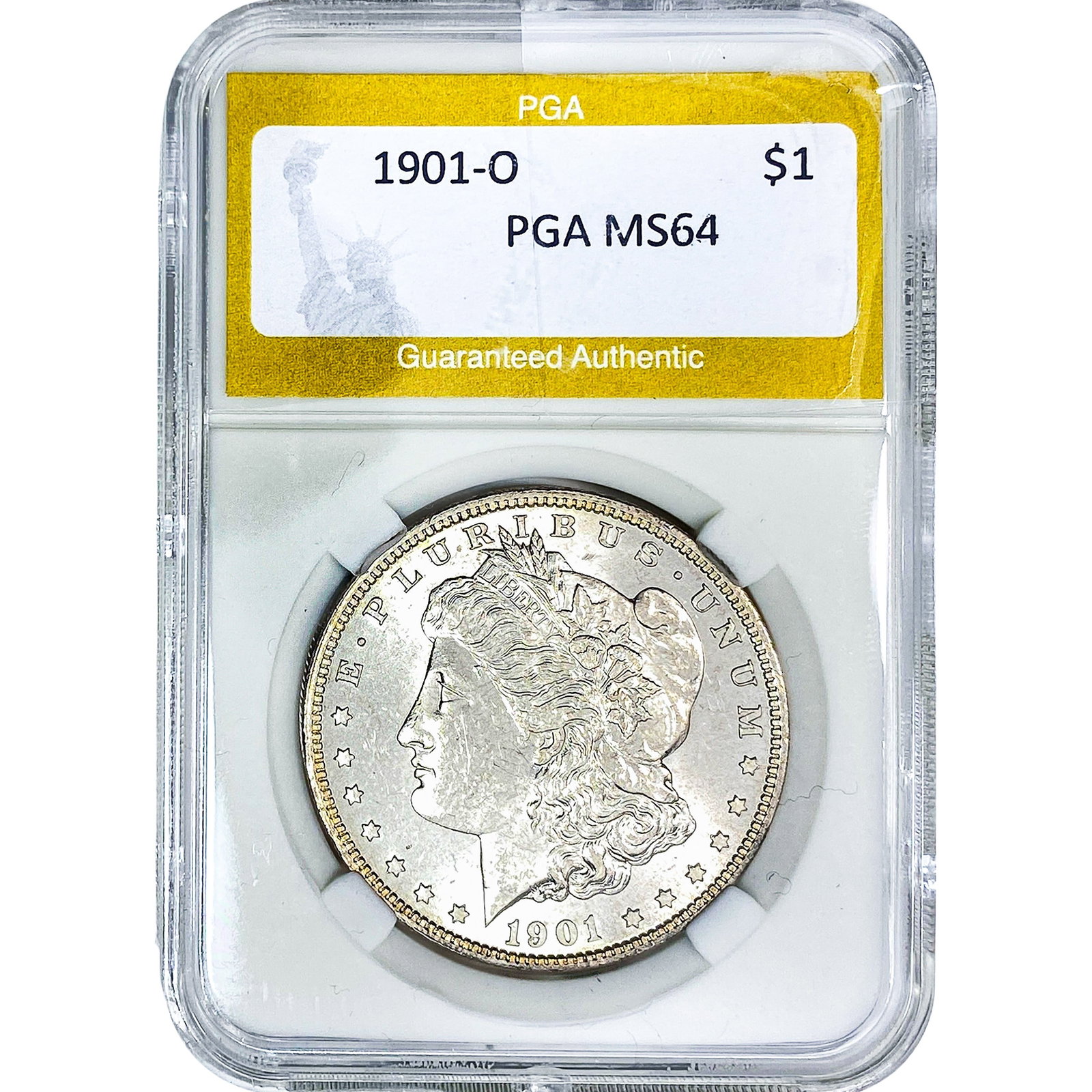 1901-O Morgan Silver Dollar PGA MS64: 1901-O Morgan Silver Dollar PGA MS64