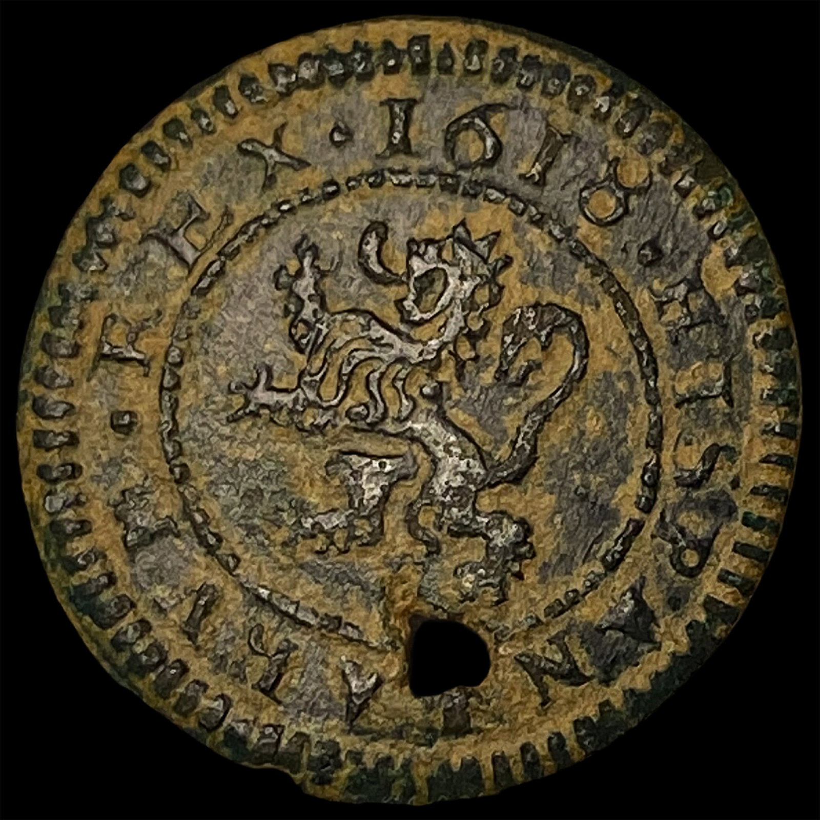 1618 Spain Philip III Bronze 2 Maravedis (1 of 2)