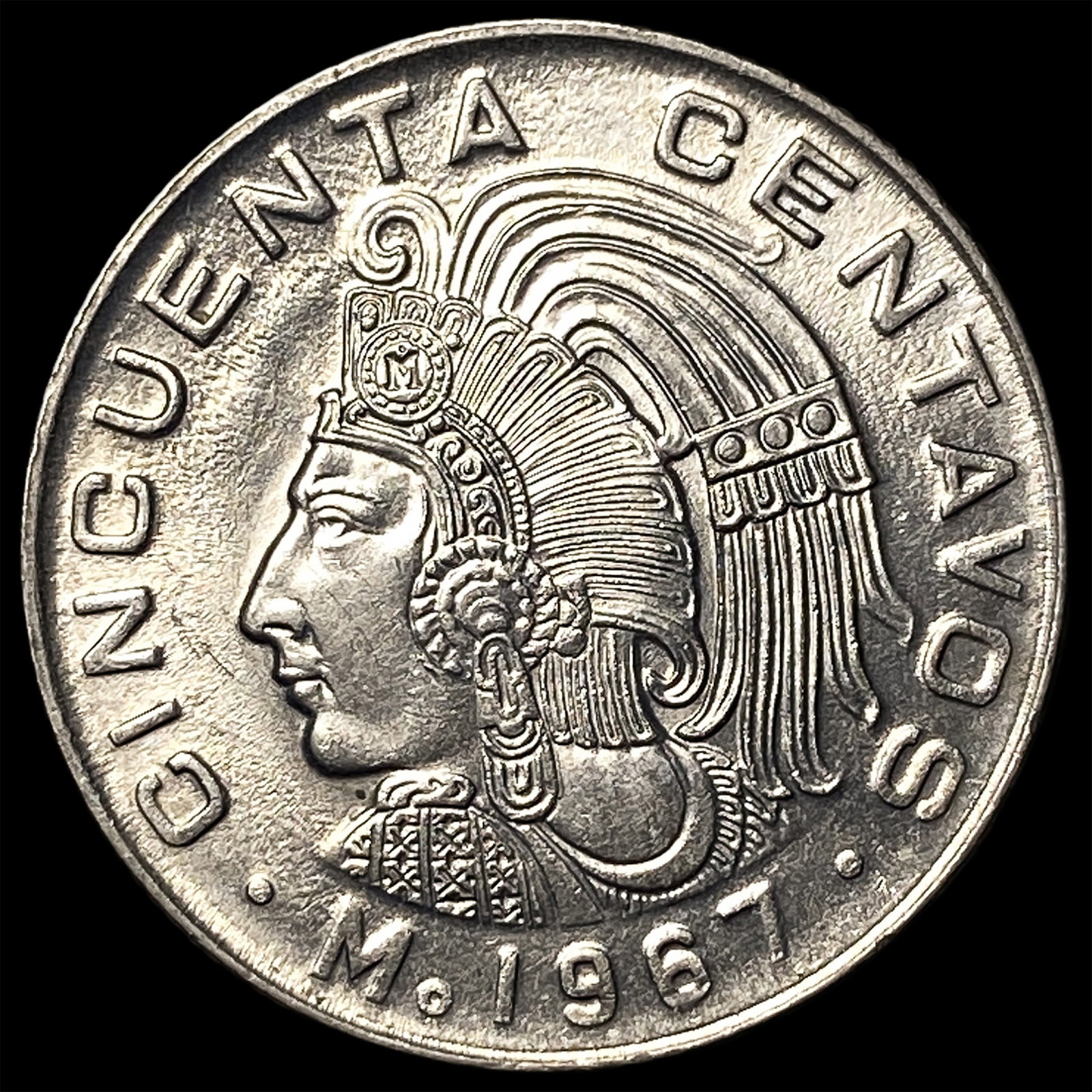1967 Mexico Copper Nuckel 50 Centavos: 1967 Mexico Copper Nuckel 50 Centavos