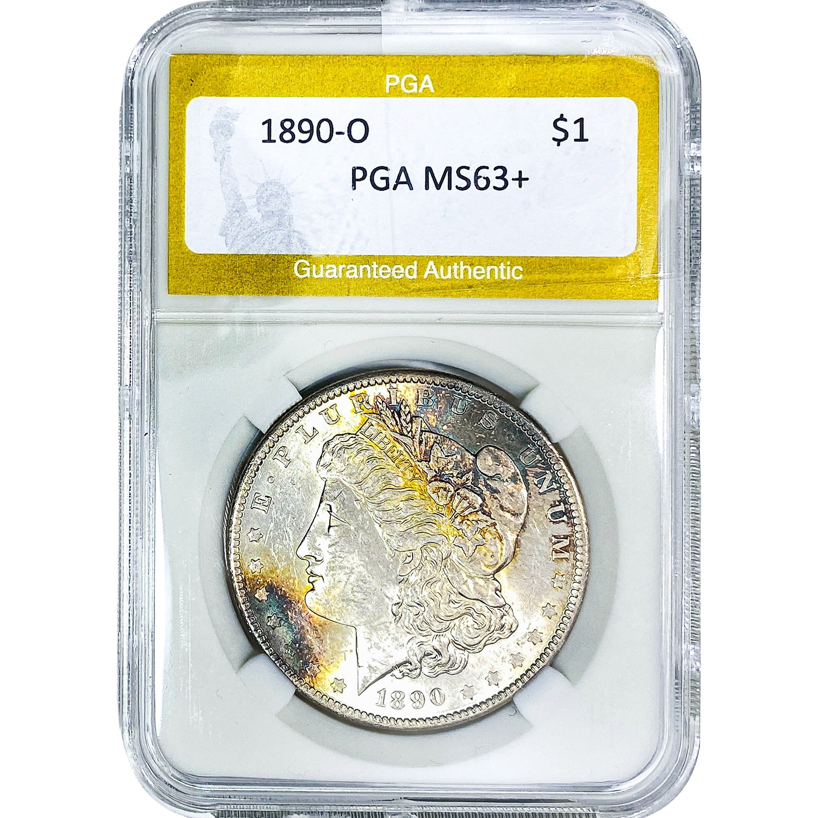 1890-O Morgan Silver Dollar PGA MS63+: 1890-O Morgan Silver Dollar PGA MS63+