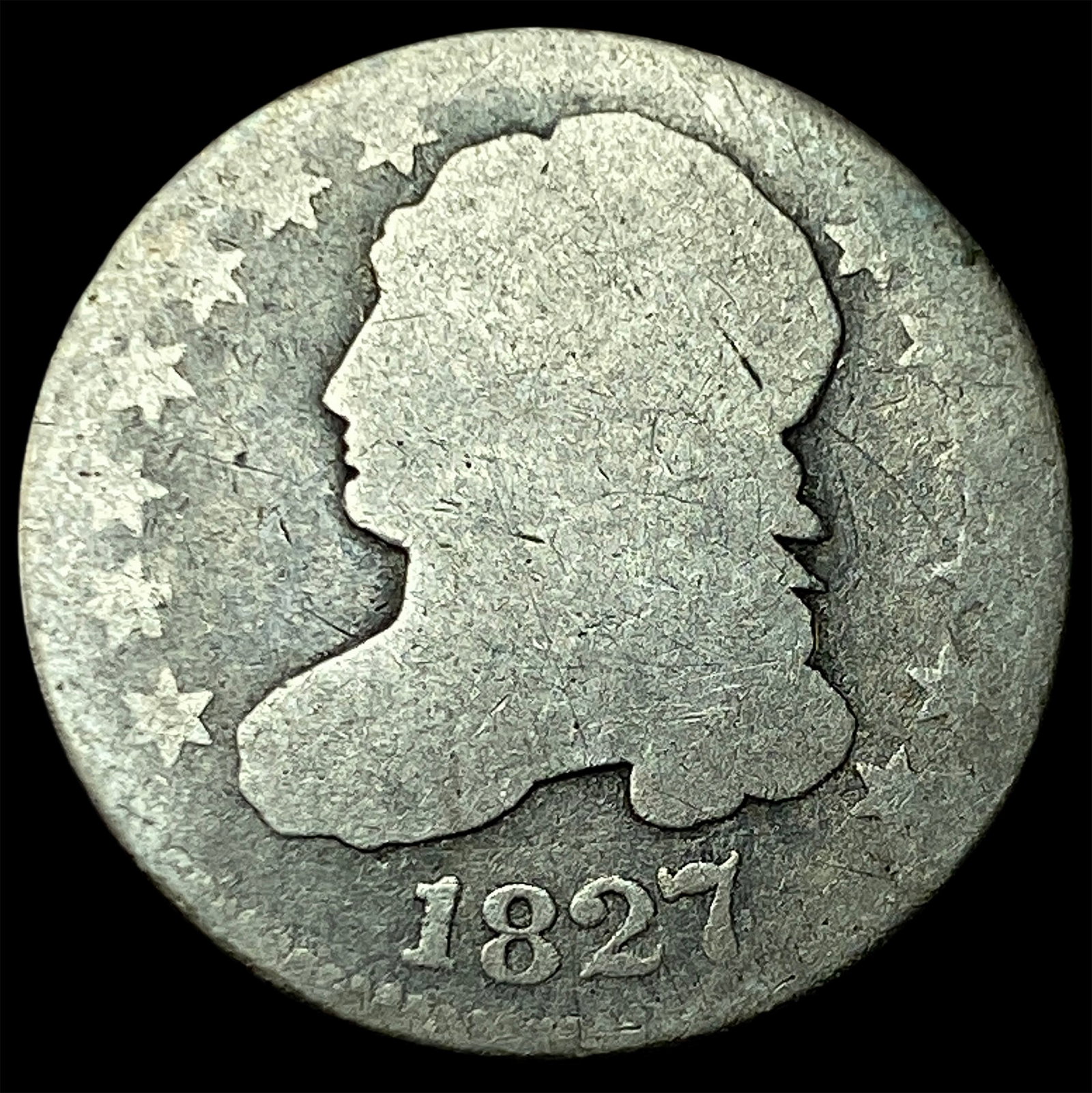 1827 Capped Bust Half Dollar NICELY CIRCULATED: 1827 Capped Bust Half Dollar NICELY CIRCULATED