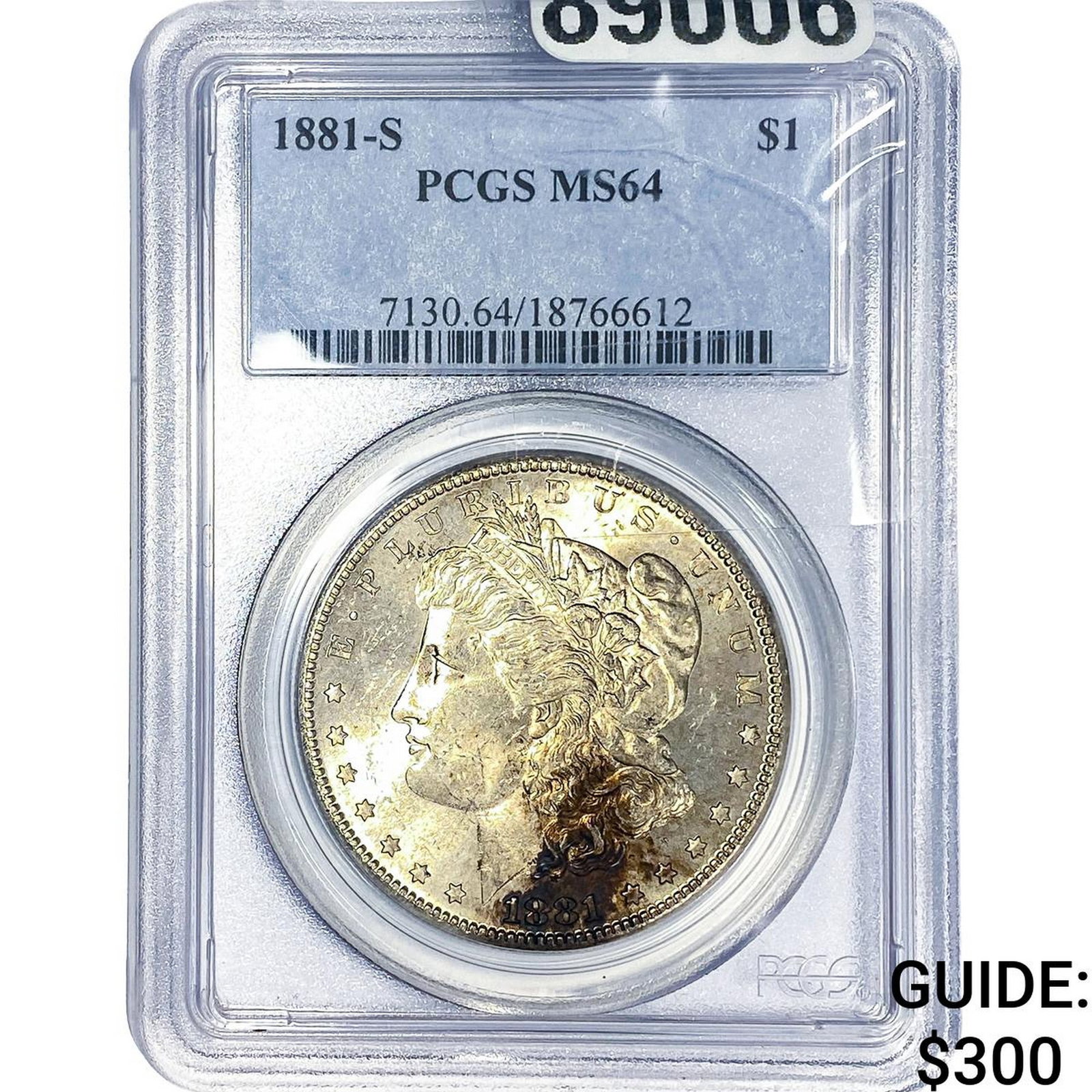 1881-S Morgan Silver Dollar PCGS MS64: 1881-S Morgan Silver Dollar PCGS MS64