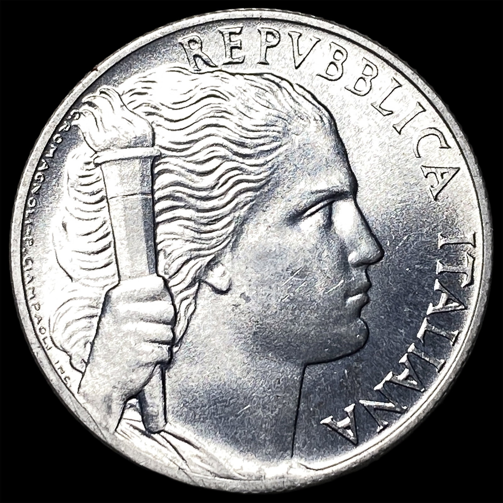 1950 Italy 5 Lire: 1950 Italy 5 Lire