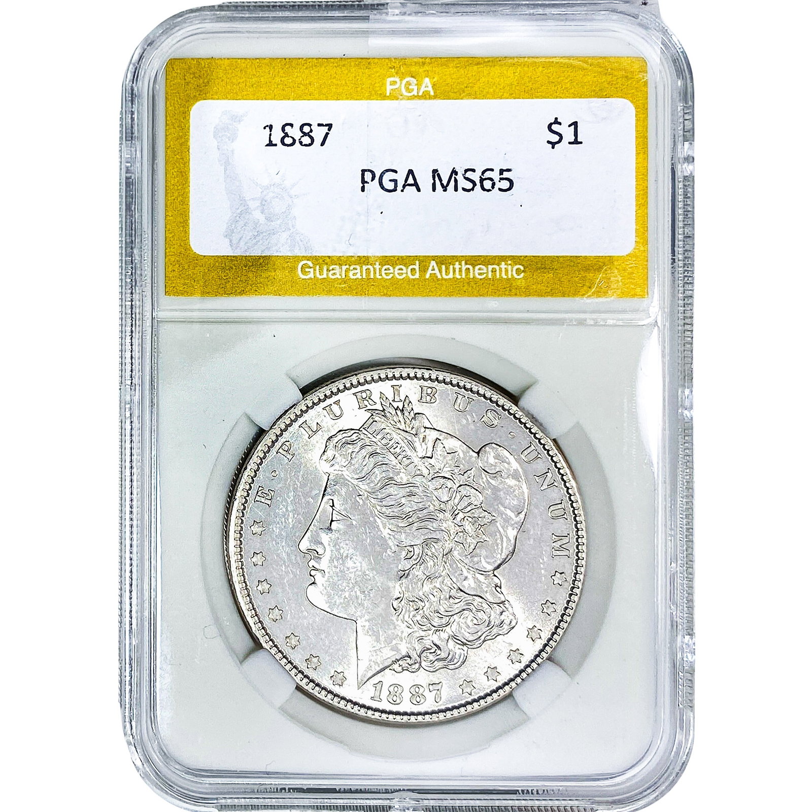 1887 Morgan Silver Dollar PGA MS65: 1887 Morgan Silver Dollar PGA MS65