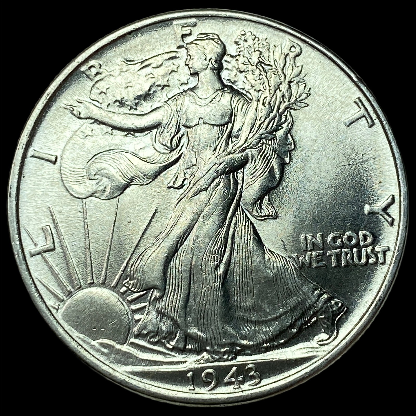 1943 Walking Liberty Half Dollar GEM BU (1 of 2)