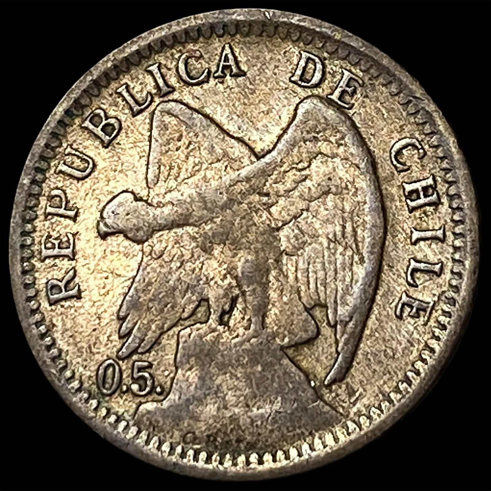 1904 Chile Silver 10 Centavos (1 of 2)