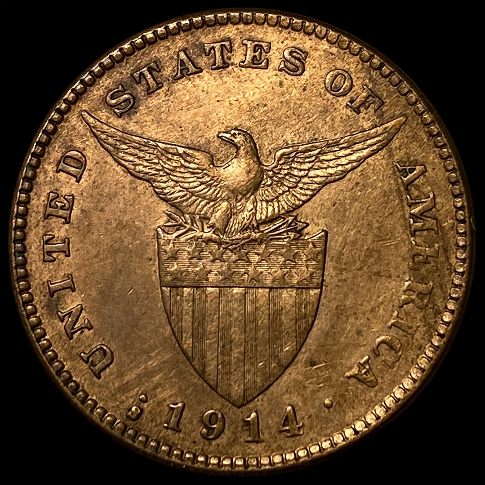 1914-S Philippines Bronze 1 Centavo (1 of 2)