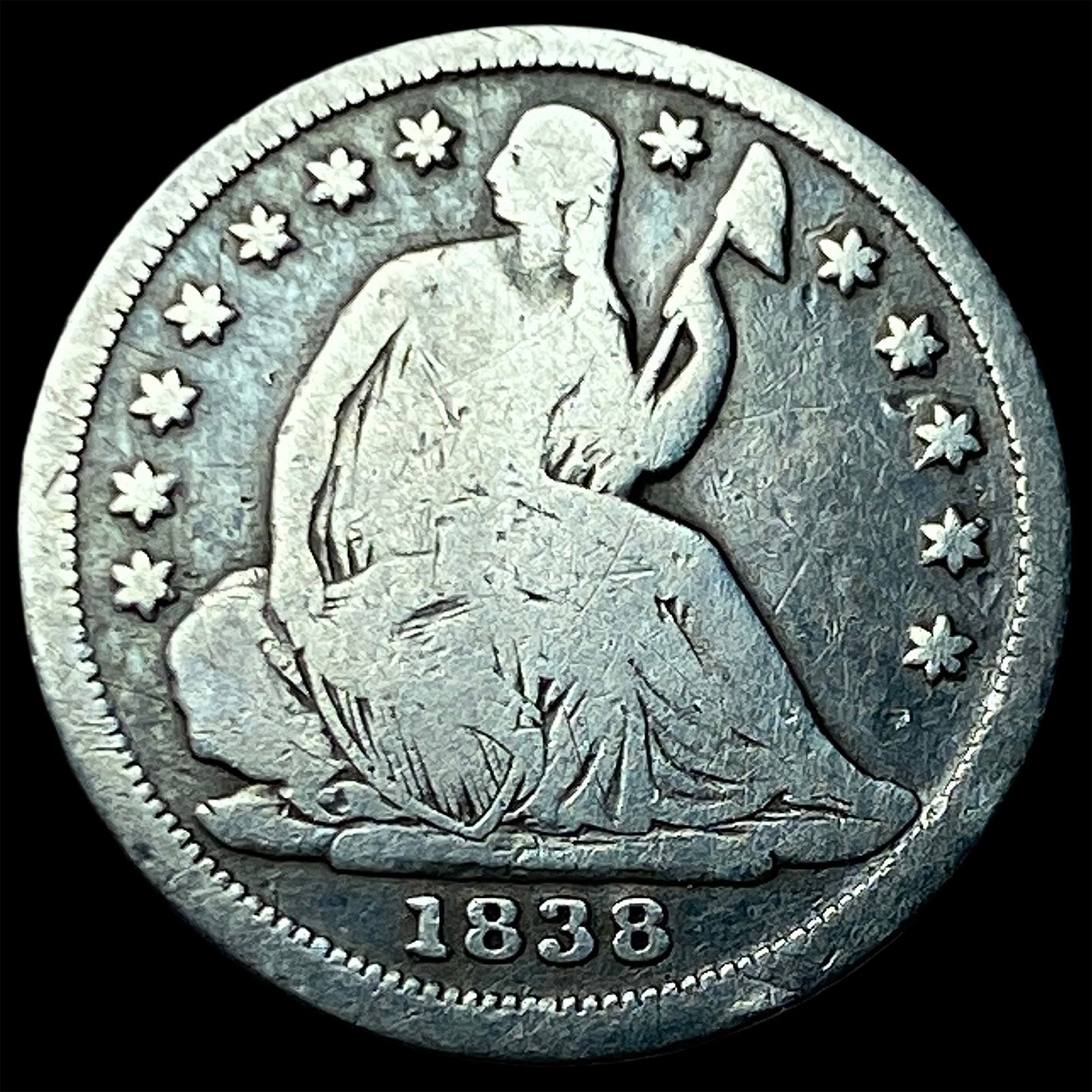 1838 Silver Half Dime LIGHTLY CIRCULATED (1 of 2)