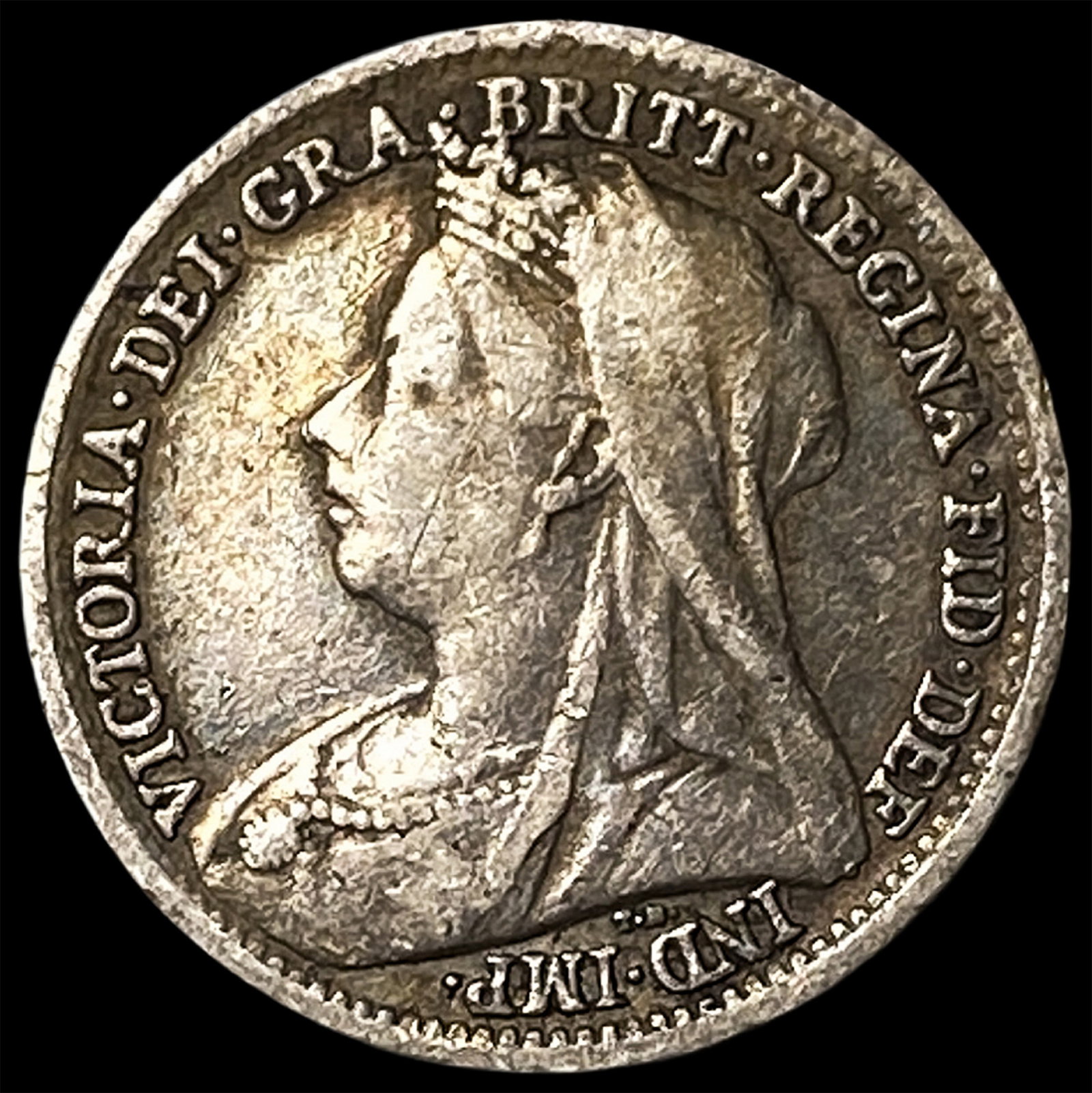 1898 Great Britain Victoria Silver 3 Pence: 1898 Great Britain Victoria Silver 3 Pence