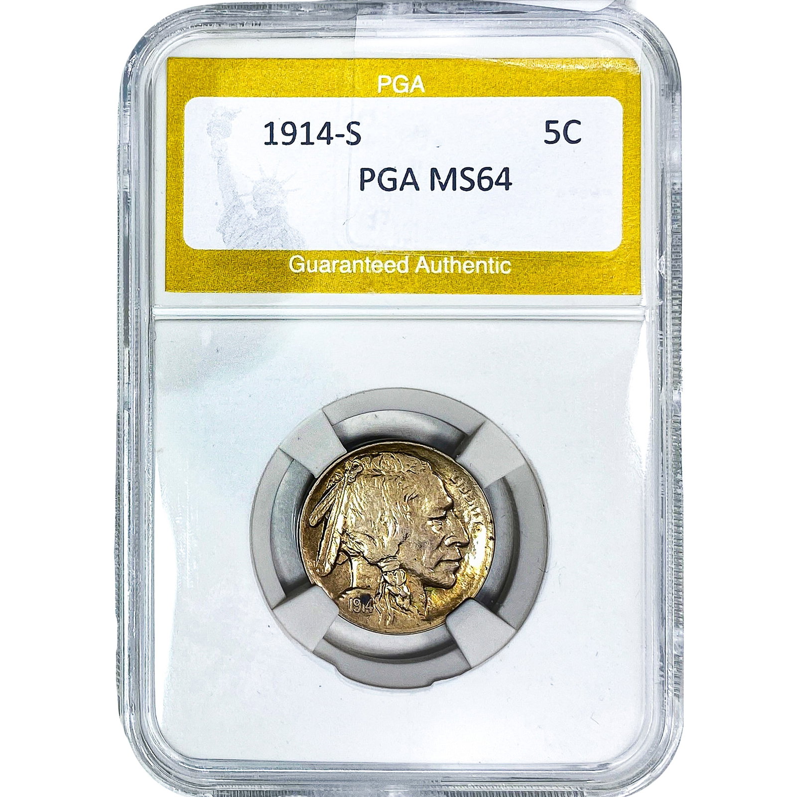 1914-S Buffalo Nickel PGA MS64: 1914-S Buffalo Nickel PGA MS64