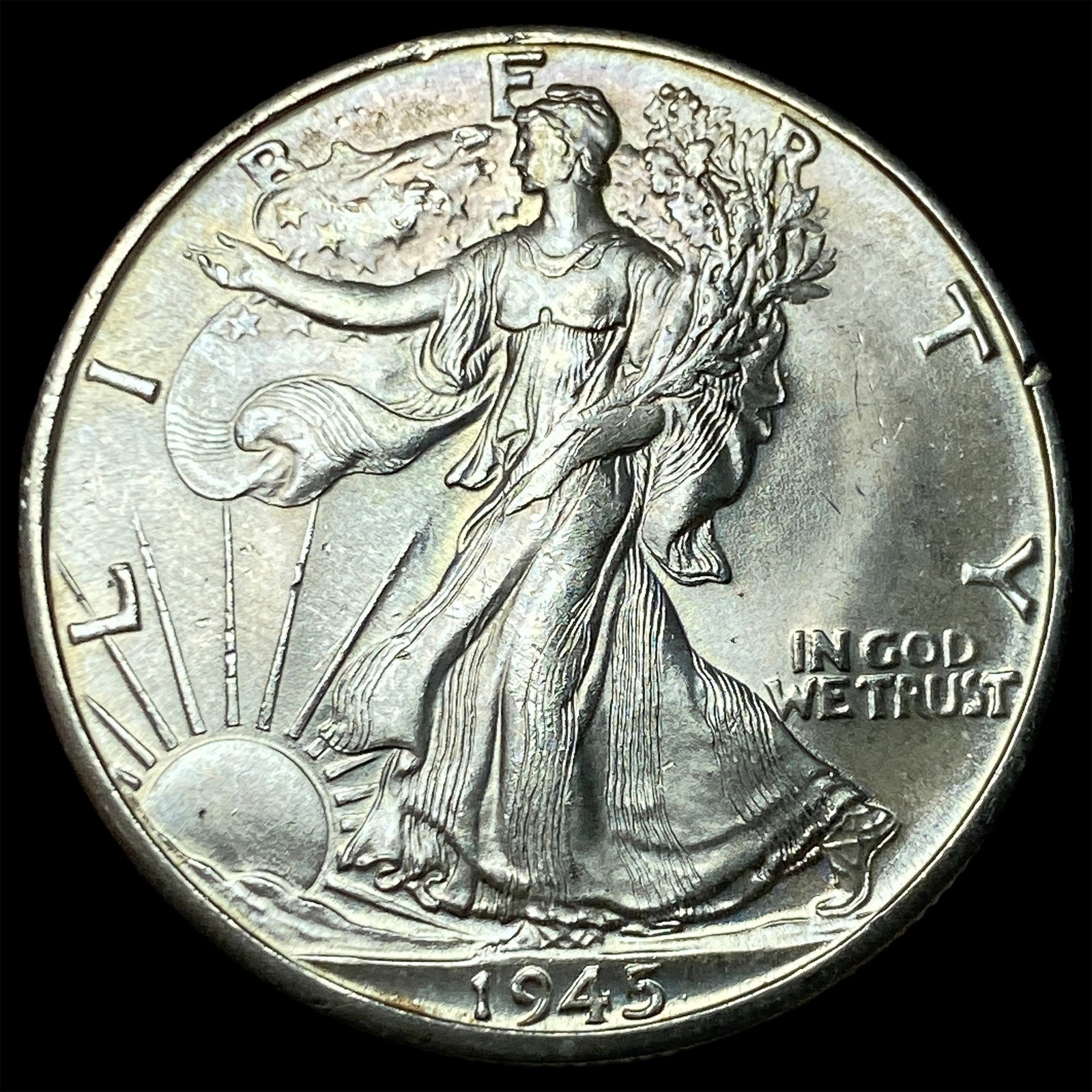 1945-D Silver Walking Liberty Half Dollar CHOICE BU: 1945-D Silver Walking Liberty Half Dollar CHOICE BU