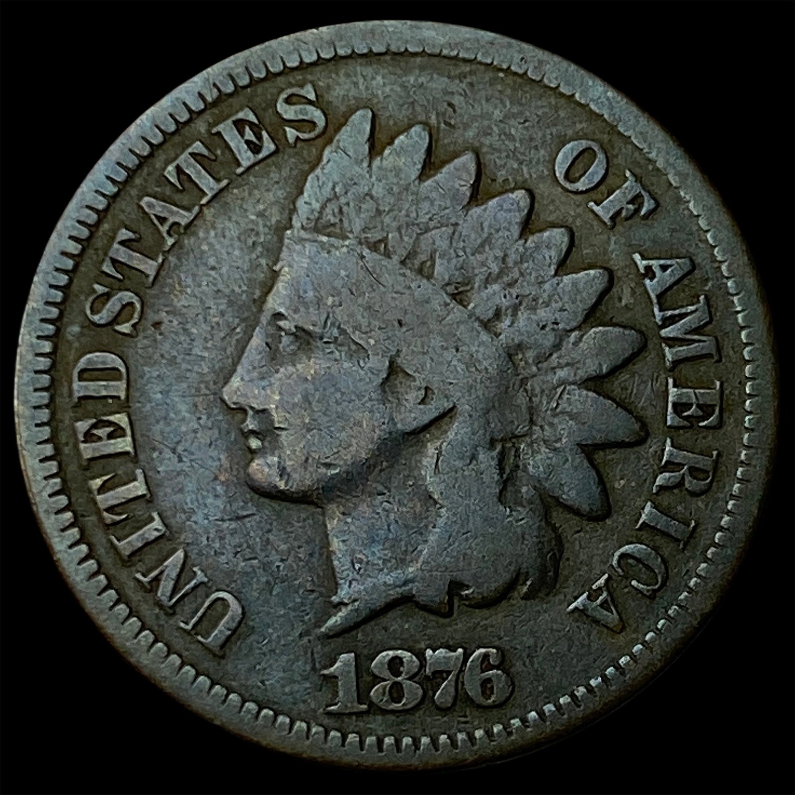 1876 Indian Head Cent NICELY CIRCULATED (1 of 2)