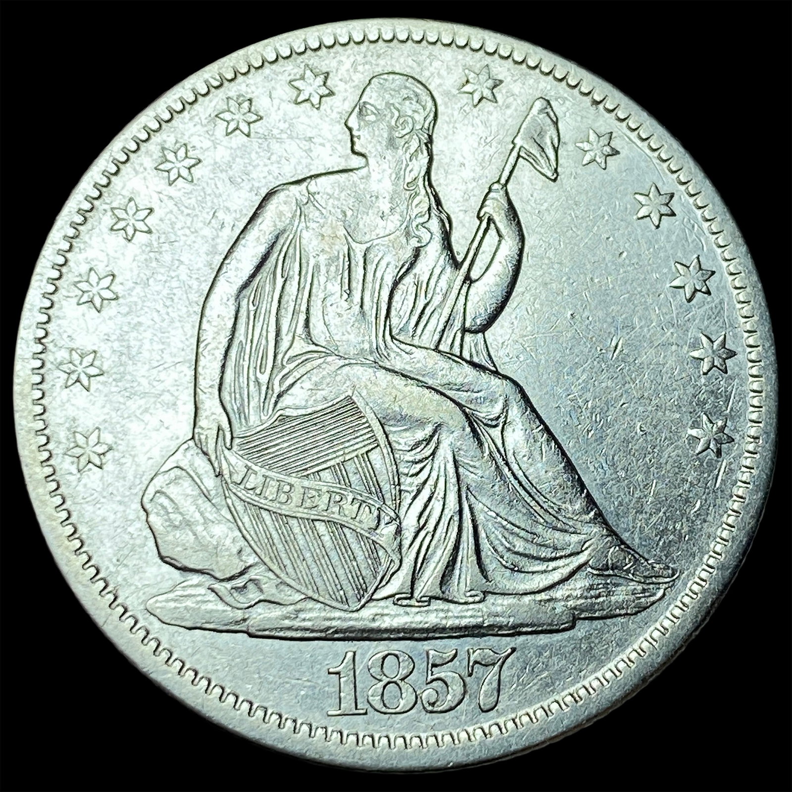 1857-O Silver Half Dollar CHOICE AU (1 of 2)
