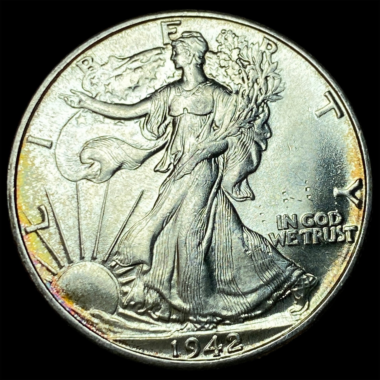 1942 Silver Half Dollar (Walking Liberty) CHOICE BU (1 of 2)