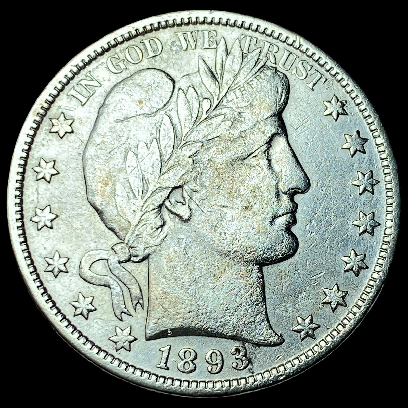 1893 Silver Barber Half Dollar CHOICE AU (1 of 2)
