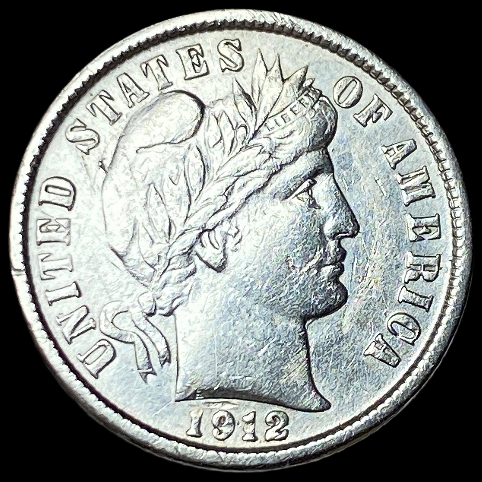 1912-D Silver Barber Dime CHOICE AU: 1912-D Silver Barber Dime CHOICE AU