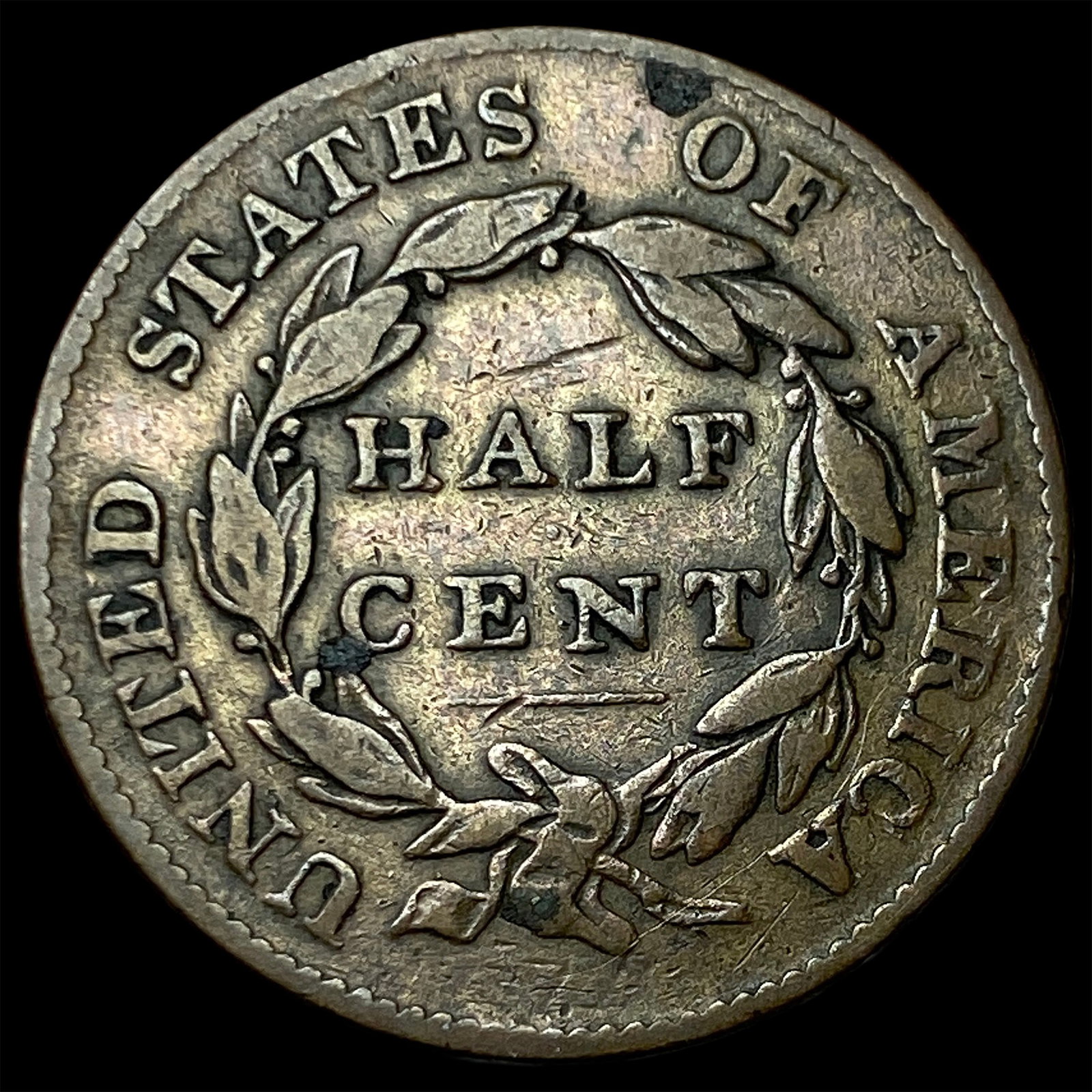1826 Copper Half Cent LIGHTLY CIRCULATED - 2