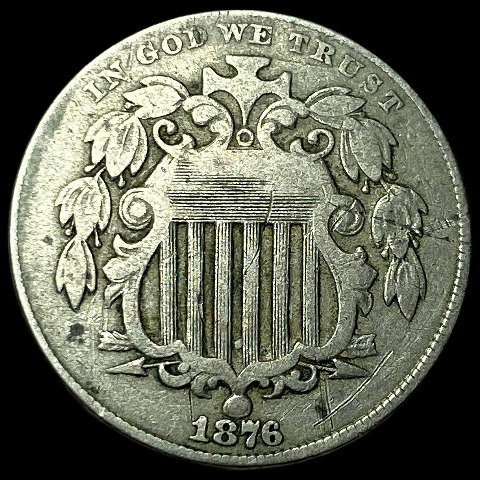 1876 Shield Nickel LIGHTLY CIRCULATED: 1876 Shield Nickel LIGHTLY CIRCULATED