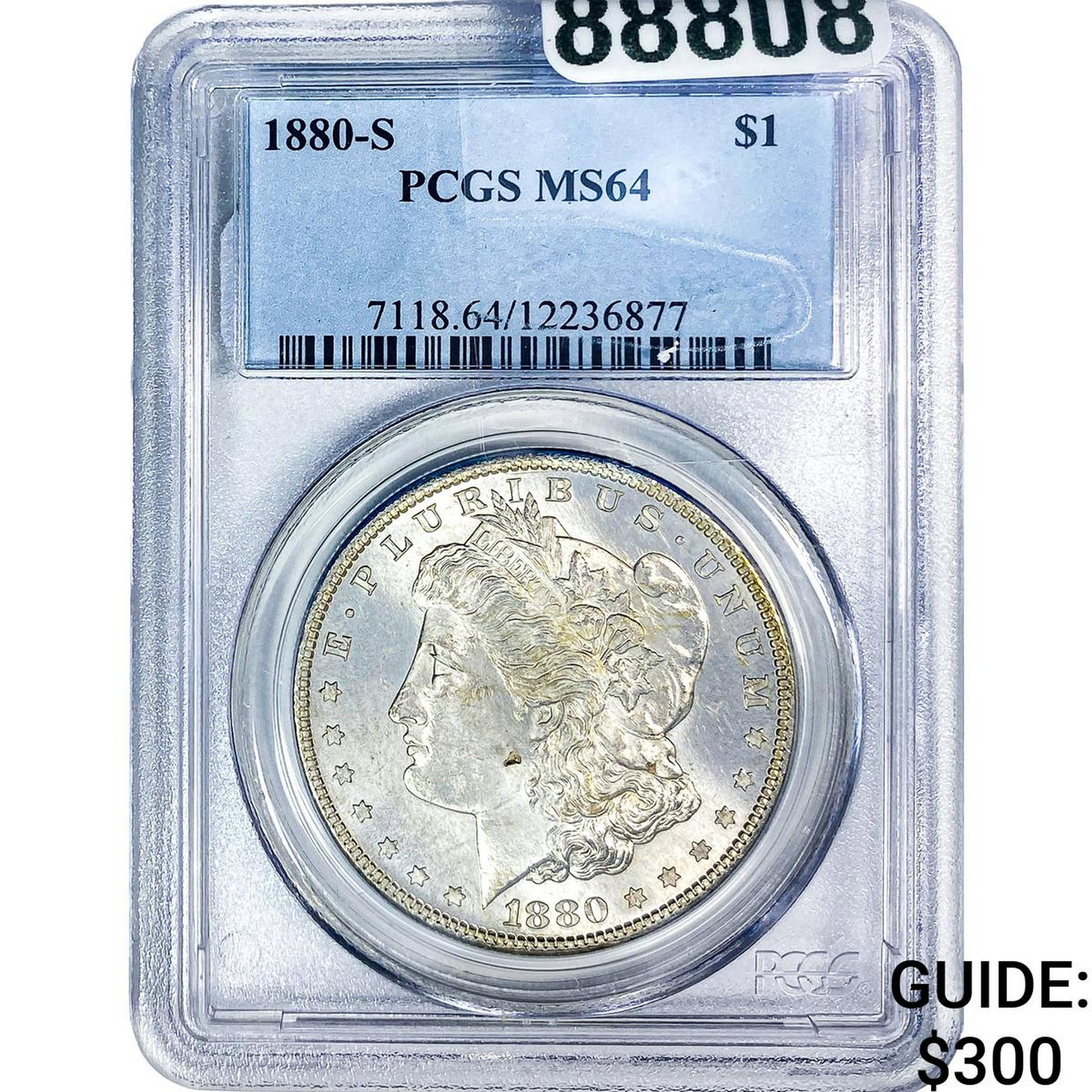 1880-S Morgan Silver Dollar PCGS MS64: 1880-S Morgan Silver Dollar PCGS MS64